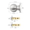 Probrico Brushed Satin Nickel Interior Dummy Door Handles Round Ball
