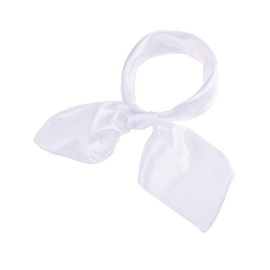 SATINIOR 3 pcs neck scarf Women Silk Chiffon Neck Scarf Square Scarf Satin Headscarf ascot Neck Scarves for Women(White, 23.62 x 23.62 Inches)