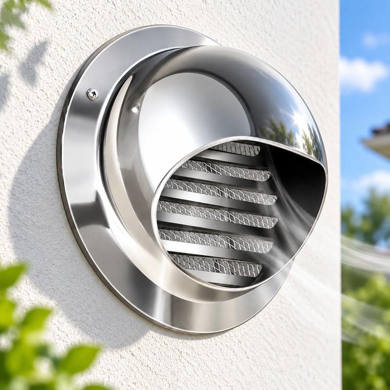 Stainless Steel Round Air Vent Grille – Wall & Ceiling