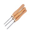 3Pcs Wood Lathe Turning Tool Chisel Beech Handle Steel Insert