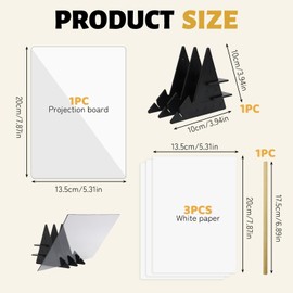 EuAcesry Optical Drawing Projector, Portable Optical Tracking Relief Acrylic Optical Drawing Table for Anime Painting, Artistic Drawing for Children, Prince