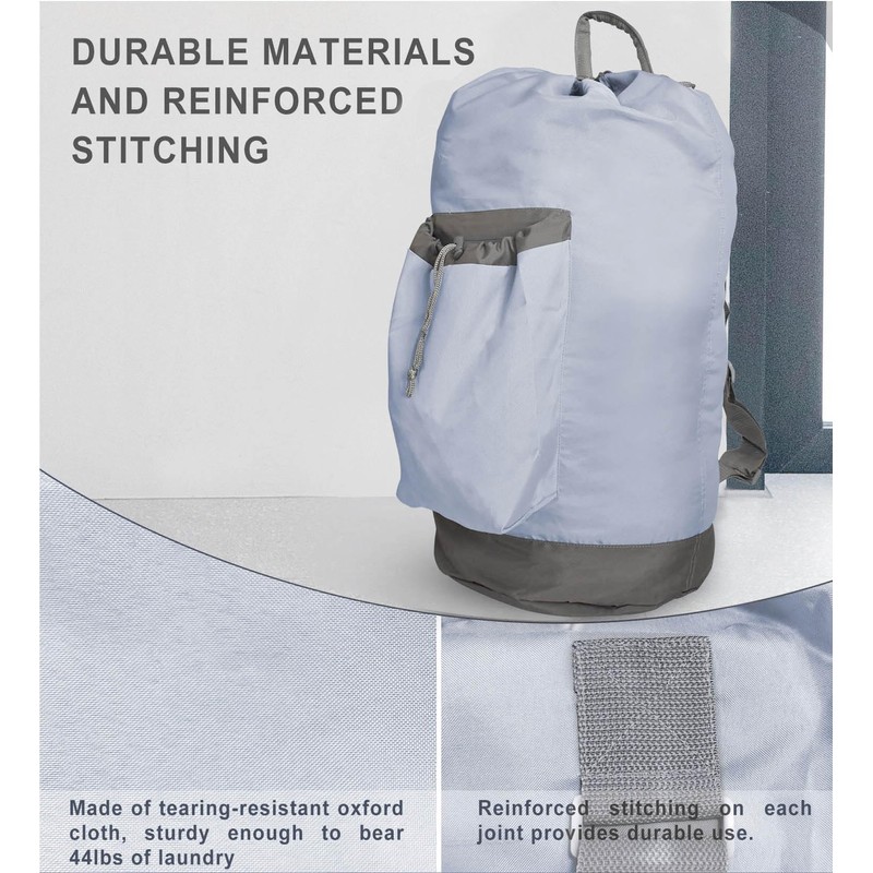 VividPaw Laundry Bag Extra Large Heavy Duty, Laundry Backpack for