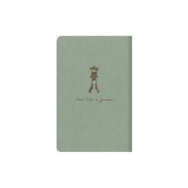 Clairefontaine 107596C - Flying Spirit Green carnet piqûre Textile 9x14cm 96p ligné Motifs assortis Papier Ivoire 90g