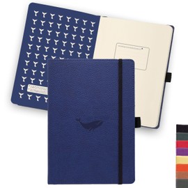 Dingbats* Wildlife Plain Journal A5 - Vegan Leather Hard Cover, Ideal for Work, Travel - Pocket, Elastic Closure, Bookmark