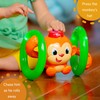 Bright Starts Roll & Glow Monkey Crawling Baby Toy with