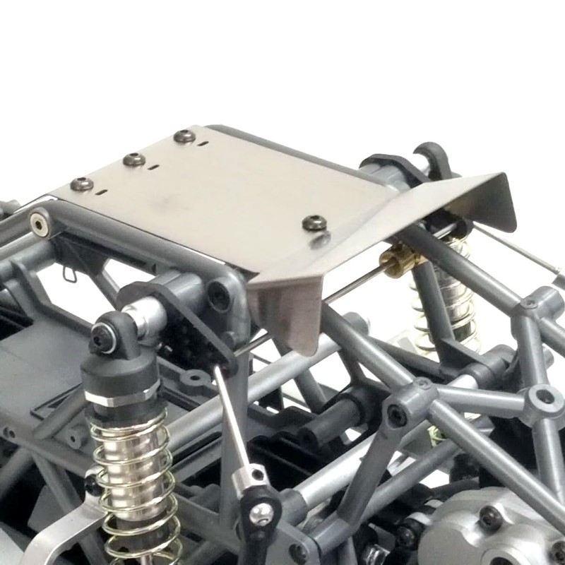 kingfly OP Parts Stainless Steel Roof Wing Plate for Tamiya