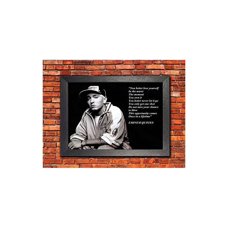 Eminem A3 Unframed American Rapper Music Star Poster Inspirational Quote