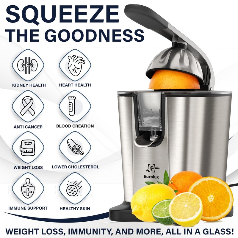 Eurolux Electric Citrus Juicer Power Pro - With 300 Watts