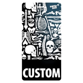 Custom Double Sided Vertical Badge Buddy with 20 Background Options and Multiple Design Options (Skull/X-Ray, Vertical)