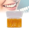 60Pcs Interdental Brush Practical Slim Braces Cleaner with PP Handle