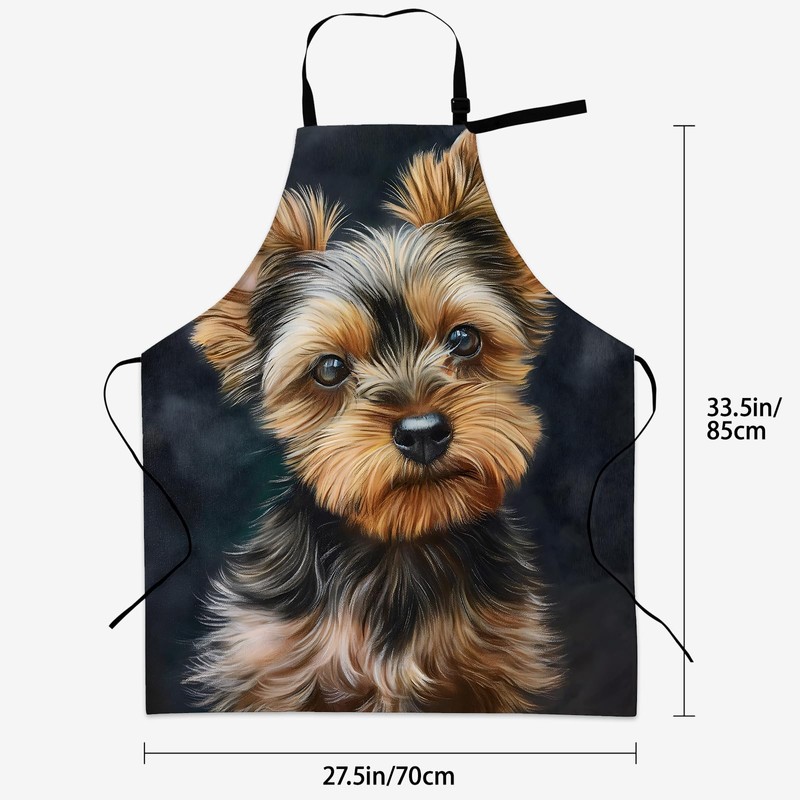Yorkshire Terrier Apron for Women Men 28x33in, Kitchen Chef Aprons