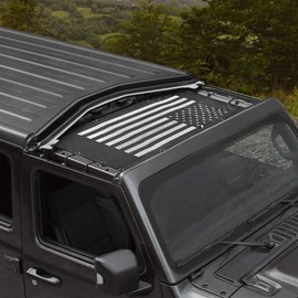 Voodonala - Parasol para Jeep JL JT (2 puertas), Bandera de Estados Unidos-rojo