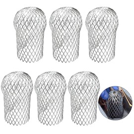 6Pcs Gutter Downspout Guards 3.5 Inch Aluminum Leaf Filter Strainer Expandable Gutter Downspout Protector for Preventing Blockage Leaves Debris