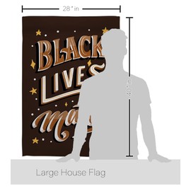 Black Lives Matter BLM Unity House Flag Support Cause Anti Racism Revolution Movement Equality Social Decoration Banner Small Garden Yard Gift Double-Sided, 28"x 40", Made in USA 28 X 40