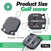 5 Pack Portable Golf Stroke Counter with Key Chain, 2
