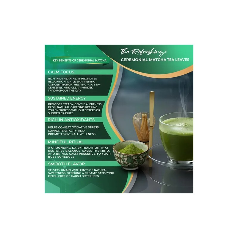 Golden Herbs Té Verde Matcha Orgánico Organic Ceremonial Matcha Green