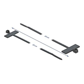 DeLOCK Cable Ties with Labelling Field L 200 x W 2.5 mm Black Pack of 10