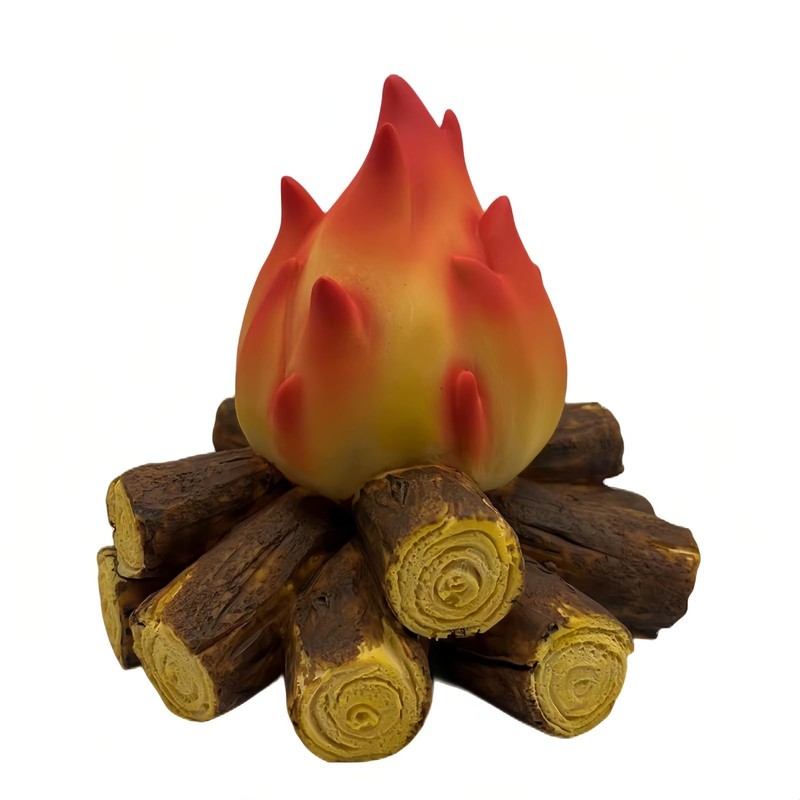 Ulalaza Small Cozy Fireplace Lantern Traditional Realistic Log Wood Burning