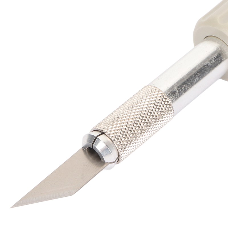 Craft Knife Set 6 Steel Blades Ergonomic Handle Hobby Knife