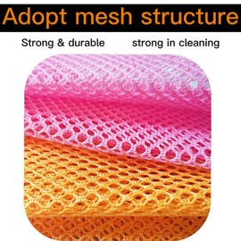 Innovative Dish Washing Net Cloths/Scourer - 100% Odor Free/Quick Dry - No More Sponges with Mildew Smell - Perfect Scrubber for Washing Dishes - 11 by 11 inches - 3PCS