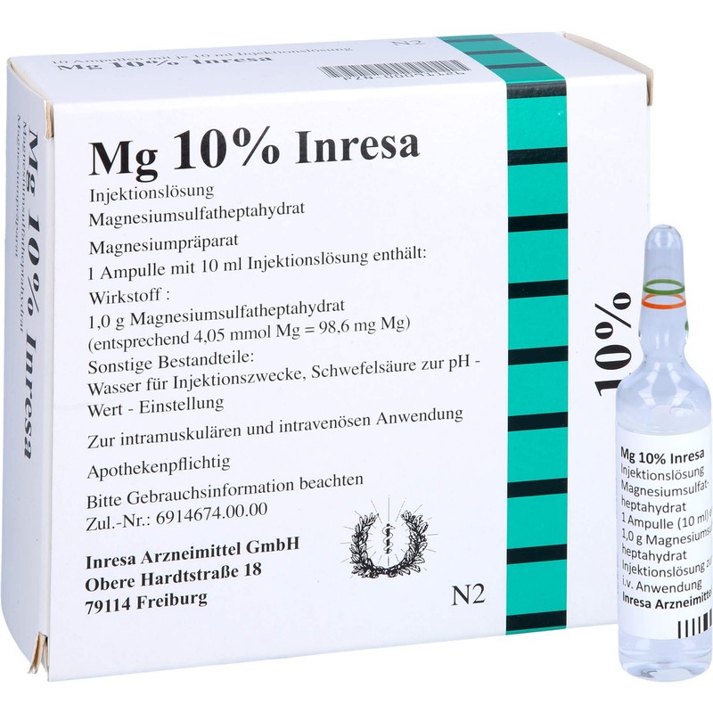 MG 10% Inresa Injection Solution, 10 x 10 ml