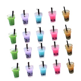 Operitacx 20pcs Earrings Memorial A Necklace Bubble Tea Jewelry Parts Colorful Jewelry Parts Milk Tea Dangle Gorilla Toy Statement Necklace Pearls Necklace Accessories Material Miss