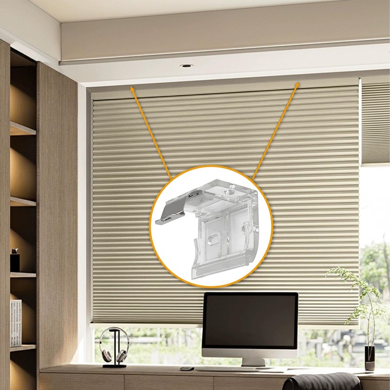 Rhixidenc 4 PCS Mounting Bracket with Metal Clip, Hidden Mounting