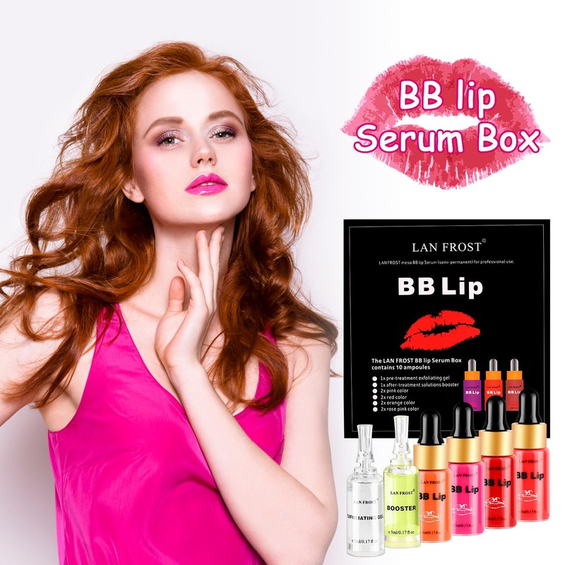 BB Lip Glow Ampoule Serum Starter Kit,Semi-Permanent Makeup Treatment, Lips