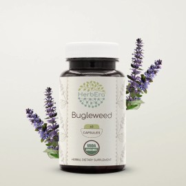HerbEra Bugleweed 60/120 Capsules, 400 mg, Organic (Lycopus Virginicus) - 60 Capsules