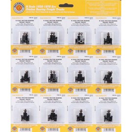 Bachmann Industries Friction Bearing Freight Trucks without Wheels N Scale, Pack of 12