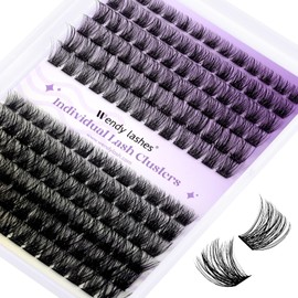 Cluster Lashes Individual Lash Extensions DIY Eyelashes C/D Curl Cluster Lash DIY Soft and Wispy Clusters Eyelashes Extensions Eyelash Clusters Extensions(Natural/Volume-0.07D,12-16mm Mixed)