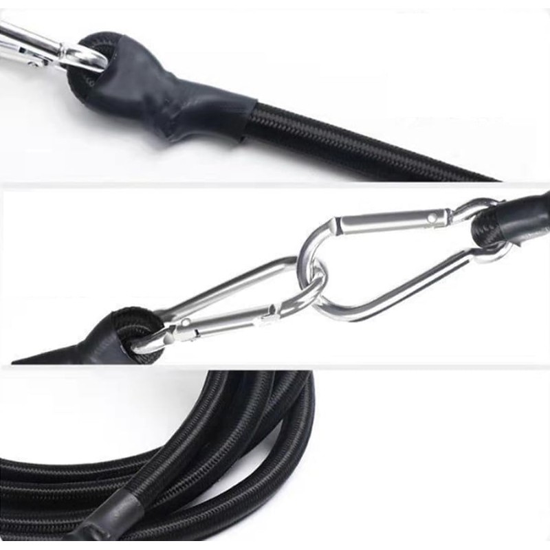 3FT/6FT Long Elastic Bungee Cords with Carabiner Clips, Heavy Duty