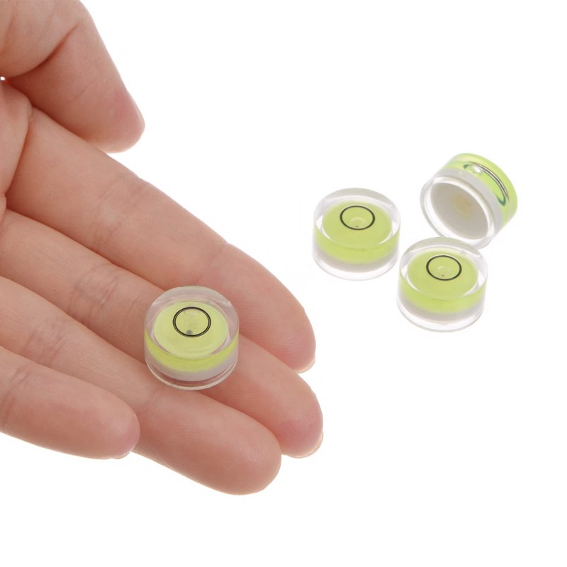 sourcing map 4pcs Round Bubble Level 15x8mm Mini Circular Bullseye