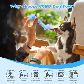 CGBD Puppy Toys, 9 Pack Dog Chew Toys for Puppy, Cute Blue Small Dog Toys, Teething Toys for Puppies, Soft Durable Interactive Chew Toy for Small Dogs