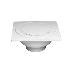 Oatey 43637 Bell Trap Drain, 1-1/2 in, 2 in Flange, PVC, 1 1/2" or 2"