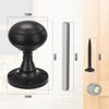 Bwintech 1 Set Beehive Mortice Door Knobs,Black Finishing Pull Door