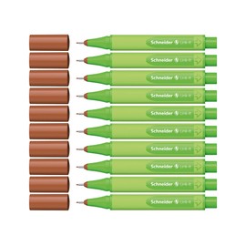 Schneider 191201 Link-It Fineliner, Pack of 10 Fineliner Standard mahogany-brown