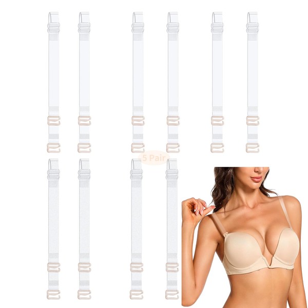 iMucci 5PCS Clear Bra Straps Shoulder Bra Straps 3PCS Clear
