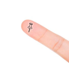 MAGJUCHE Thumbtack Planner Stickers, 120 Clear Push Pin Planner Labels Scrapbooking Crafting Stickers