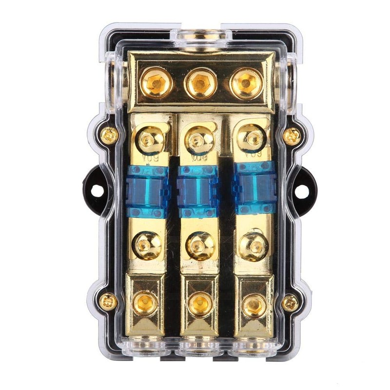 Fuse Holder, 1 in 3 Ways 24V 60A Car Stereo
