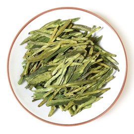 GOARTEA 100g / 3.5oz Premium Spring Anji Bai Cha Long Jing White Dragon Well Loose Leaf Chinese GREEN TEA