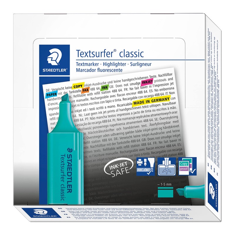 Staedtler 364-35 Textsurfer classic Textmarker, Keilspitze, circa 1 - 5