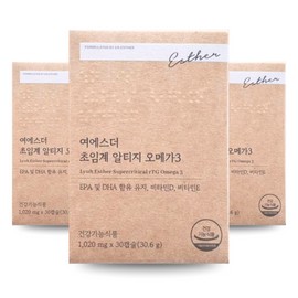 Esther Supercritical Altige Omega 3 30 capsules x 3 Fast absorbing rTG Omega 3 EPA DHA Vitamin D Vitamin E / 에스더 초임계 알티지 오메가3 30캡슐 x 3개 흡수 빠른 rTG 오메가3 EPA DHA 비타민D 비타민E