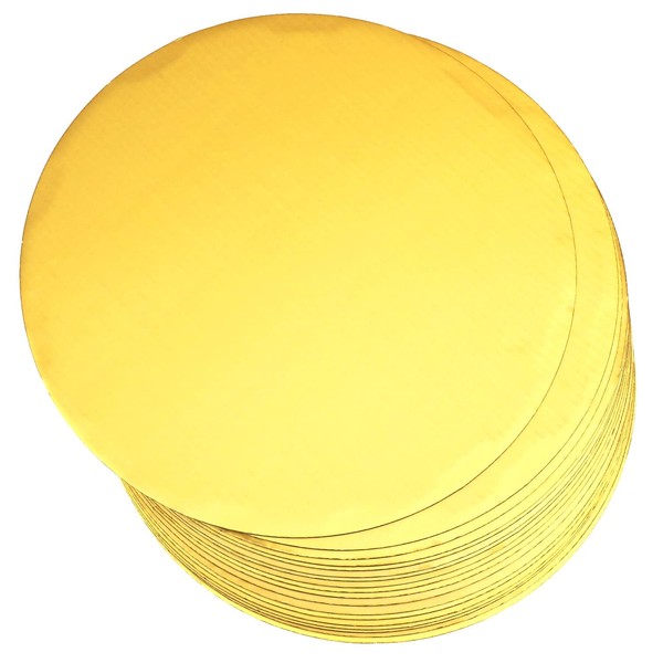 qiqee qiqee 7 Inch Gold Cake Boards Round 40-Packs Circles