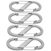 ALPLAKE ® - Pack of 4 Material Carabiners, Double Carabiner,