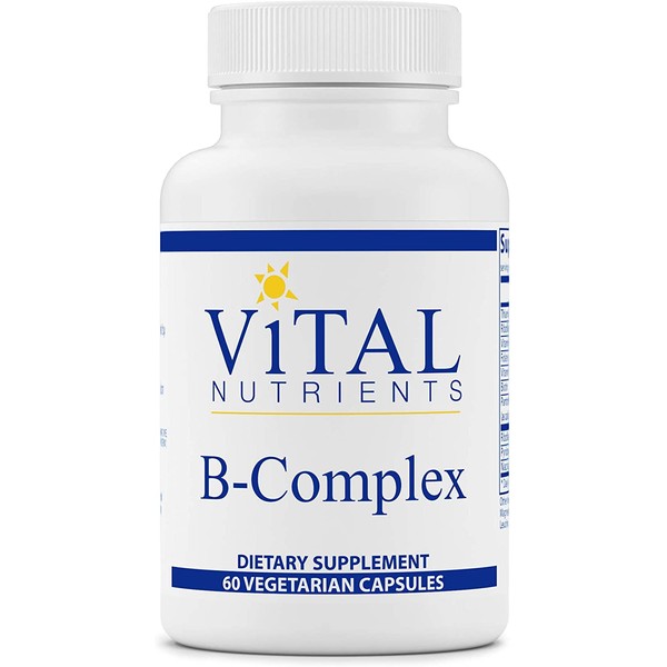 Vital Nutrients - B-Complex - Balanced High Potency B Vitamin Complex - Supports Energy Production, Metabolism and Heart Health - 60 Vegetarian Capsules