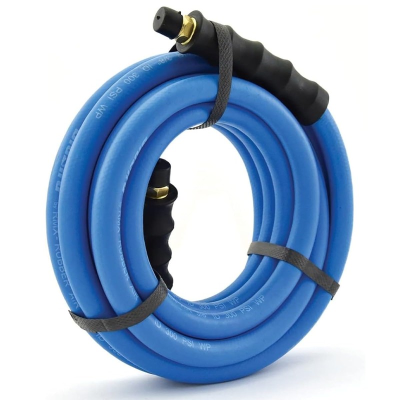 BLUBIRD BB1225 1/2" x 25' Rubber Air Hose, 100% Rubber,