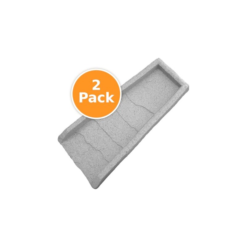 EMSCO Group 2101-2 Gutter, 2 pk Downspout Rain Splash Block-Granite,