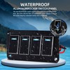 GGTA 4 Gang Rocker Switch Panel Waterproof，12v-24v Aluminum Waterproof Boat