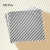 HARFINGTON 100pcs Square Stripes Wax Paper Sheets 12" x 12"